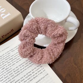 Cute Plush Large Intestine Hair Ring (Option: Teddy Hair Pink)