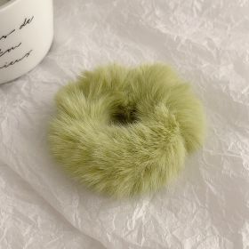 Cute Plush Large Intestine Hair Ring (Option: Green)