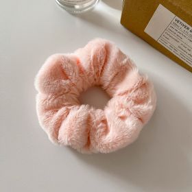 Cute Plush Large Intestine Hair Ring (Option: Pink Color)