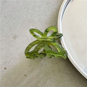 Fashion Retro Colorized Butterfly Small Hair Clip (Option: 4 Dark Green)