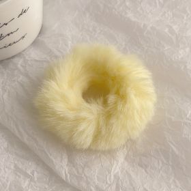 Cute Plush Large Intestine Hair Ring (Option: Golden Yellow)