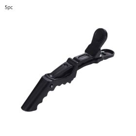 Plastic Positioning Partition Hair Tools Barrettes (Option: Black  5pc-No logo)
