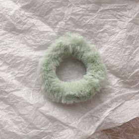 Cute Plush Large Intestine Hair Ring (Option: Small Circle Green)