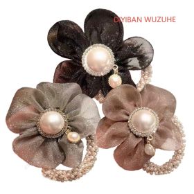 Delicate Pearl Flower Ball Hair Circle (Option: Set3)