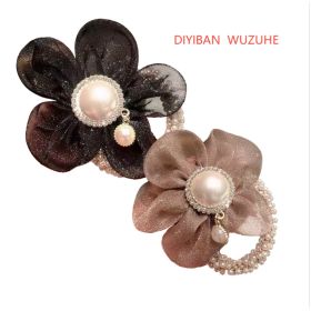 Delicate Pearl Flower Ball Hair Circle (Option: Set2)
