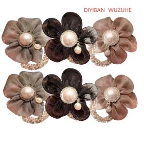 Delicate Pearl Flower Ball Hair Circle (Option: Set4)