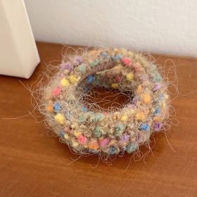 Cute Plush Large Intestine Hair Ring (Option: Christmas Color)