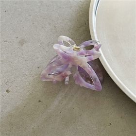 Fashion Retro Colorized Butterfly Small Hair Clip (Option: 6 Purple)