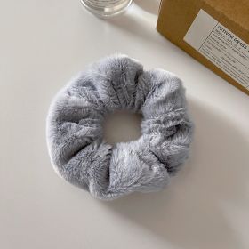 Cute Plush Large Intestine Hair Ring (Option: Dark Gray)