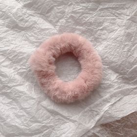 Cute Plush Large Intestine Hair Ring (Option: Small Circle Pink)