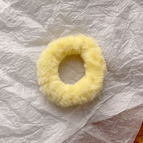Cute Plush Large Intestine Hair Ring (Option: Small Circle Yellow)