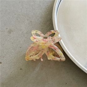 Fashion Retro Colorized Butterfly Small Hair Clip (Option: 5 Colorful Pink)