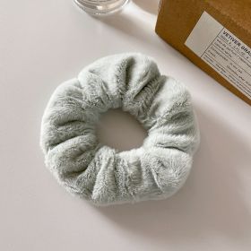 Cute Plush Large Intestine Hair Ring (Option: Green Gray)