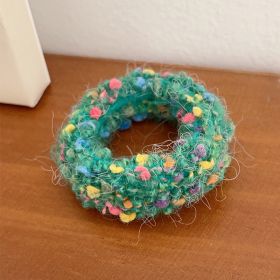 Cute Plush Large Intestine Hair Ring (Option: Christmas Green)